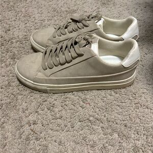 Mix No. 6 Taupe and White Men's Sneakers